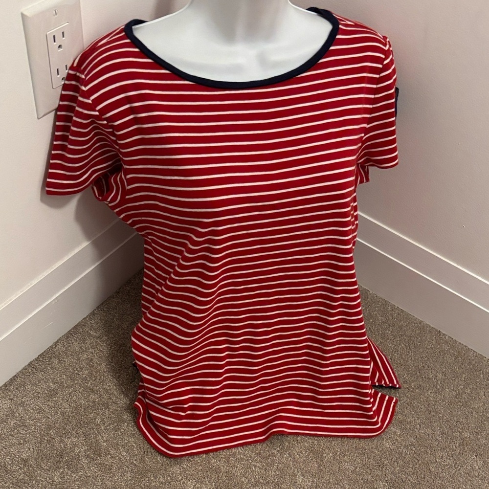 Ralph Lauren  Red and White Striped Tee - Picture 13 of 14